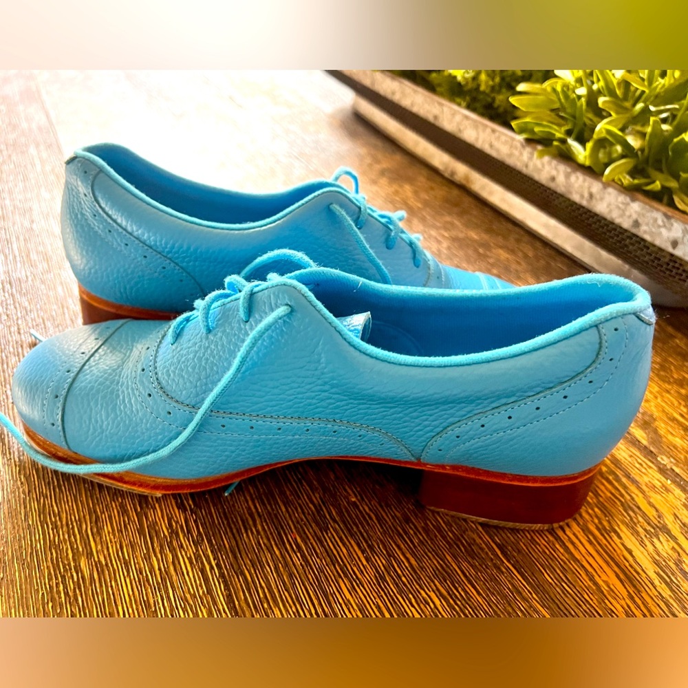 Bloch Jason Samuels Smith Ladies 9.5 Pebble Blue Tap Shoes